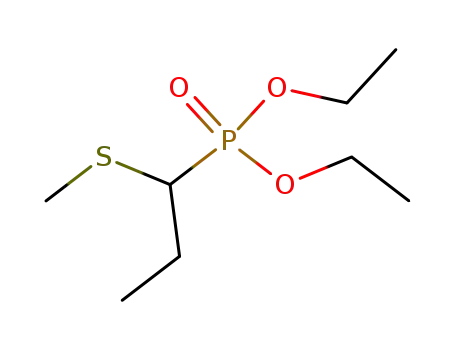 Molecular Structure of 82989-33-1 (Phosphonic acid, [1-(methylthio)propyl]-, diethyl ester)