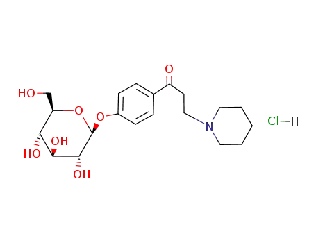 3-Piperidin-1-yl-1-[4-((2S,3R,4S,5S,6R)-3,4,5-trihydroxy-6-hydroxymethyl-tetrahydro-pyran-2-yloxy)-phenyl]-propan-1-one; hydrochloride