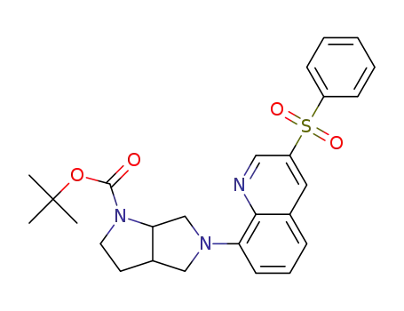 Molecular Structure of 1114984-96-1 (tert-butyl 5-(3-(phenylsulfonyl)quinolin-8-yl)hexahydropyrrolo[2,3-c]pyrrole-1(2H)-carboxylate)