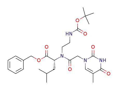 D-Leucine,
N-[(3,4-dihydro-5-methyl-2,4-dioxo-1(2H)-pyrimidinyl)acetyl]-N-[2-[[(1,1-
dimethylethoxy)carbonyl]amino]ethyl]-, phenylmethyl ester