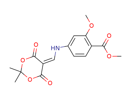 4-[(2,2-Dimethyl-4,6-dioxo-[1,3]dioxan-5-ylidenemethyl)-amino]-2-methoxy-benzoic acid methyl ester Cas no.205448-64-2 98%