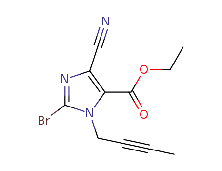 1H-Imidazole-5-carboxylic acid, 2-bromo-1-(2-butynyl)-4-cyano-, ethyl
ester