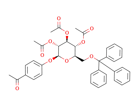Acetic acid (2R,3R,4S,5R,6S)-4,5-diacetoxy-6-(4-acetyl-phenoxy)-2-trityloxymethyl-tetrahydro-pyran-3-yl ester