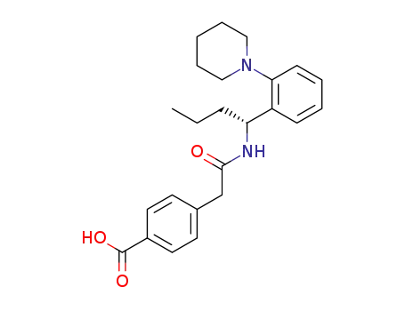 4-(2-Oxo-2-((1-(2-(1-piperidinyl)phenyl)butyl)amino)ethyl)benzoic acid