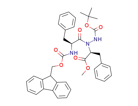 (S)-2-{N'-tert-Butoxycarbonyl-N-[(S)-2-(9H-fluoren-9-ylmethoxycarbonylamino)-3-phenyl-propionyl]-hydrazino}-3-phenyl-propionic acid methyl ester
