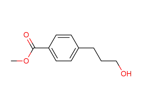 Molecular Structure of 15403-22-2 (Benzoic acid, 4-(3-hydroxypropyl)-, methyl ester)