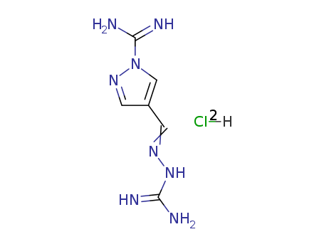 1H-Pyrazole-1-carboximidamide,4-[[2-(aminoiminomethyl)hydrazinylidene]methyl]-, hydrochloride (1:2) cas  132906-71-9