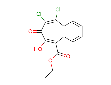 Molecular Structure of 17205-34-4 (6,7-Dichlor-3-ethoxycarbonyl-4,5-benzo-tropolon)