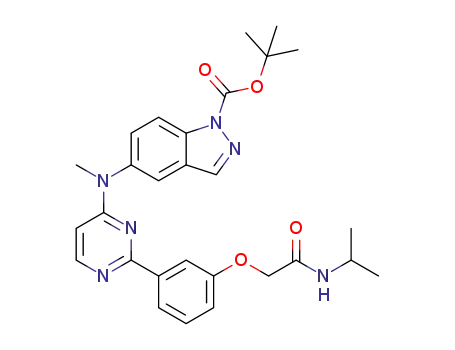 tert-butyl 5-((2-(3-(2-(isopropylamino)-2-oxoethoxy)phenyl)pyrimidin-4-yl)(methyl)amino)-1H-indazole-1-carboxylate