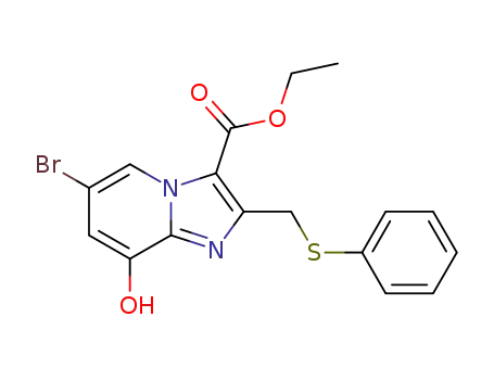 ethyl 6-bromo-8-hydroxy-2-((phenylthio)methyl)imidazo[1,2-a]pyridine-3-carboxylate