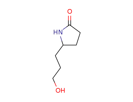 Molecular Structure of 80243-73-8 (5-(3-hydroxypropyl)-2-Pyrrolidinone)