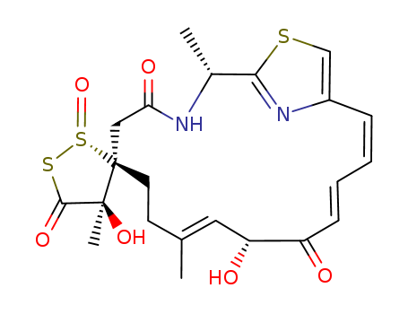 Spiro[1,2-dithiolane-3,6'-[19]thia[3,20]diazabicyclo[15.2.1]eicosa[1(20),9,13,15,17]pentaene]-4',5,12'-trione,4,11'-dihydroxy-2',4,9'-trimethyl-, 2-oxide, (2S,2'R,3R,4R,9'E,11'R,13'E,15'Z)-