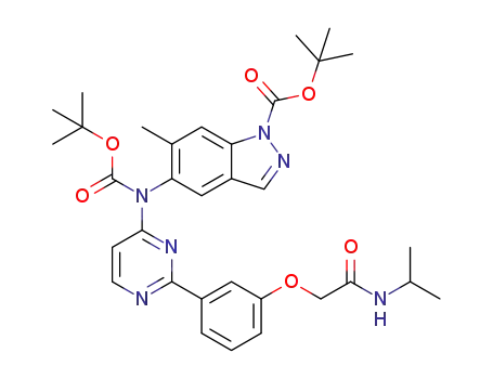 tert-butyl 5-((tert-butoxycarbonyl)(2-(3-(2-(isopropylamino)-2-oxoethoxy)phenyl)pyrimidin-4-yl)amino)-6-methyl-1H-indazole-1-carboxylate