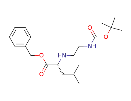 Molecular Structure of 849833-82-5 (D-Leucine, N-[2-[[(1,1-dimethylethoxy)carbonyl]amino]ethyl]-,
phenylmethyl ester)