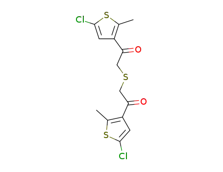 Molecular Structure of 566143-74-6 (1-(5-CHLORO-2-METHYL-THIOPHEN-3-YL)-2-[2-(5-CHLORO-2-METHYL-THIOPHEN-3-YL)-2-OXO-ETHYLSULFANYL]-ETHANONE)