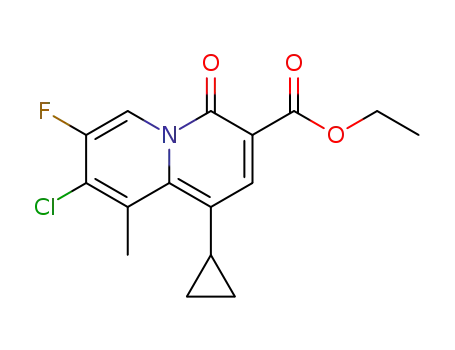 4H-Quinolizine-3-carboxylic acid, 8-chloro-1-cyclopropyl-7-fluoro-9-Methyl-4-oxo-,
에틸 에스테르