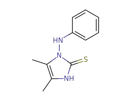 Molecular Structure of 191349-02-7 (2H-Imidazole-2-thione, 1,3-dihydro-4,5-dimethyl-1-(phenylamino)-)