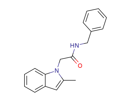 Molecular Structure of 163629-13-8 (N-benzyl-2-(2-methyl-1H-indol-1-yl)acetamide)