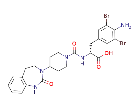 (R)-3-(4-amino-3,5-dibromo-phenyl)-2-{[4-(2-oxo-1,2,4,5-tetrahydro-benzo[d][1,3]diazepin-3-yl)-piperidin-1-carbonyl]-amino}-propionic acid