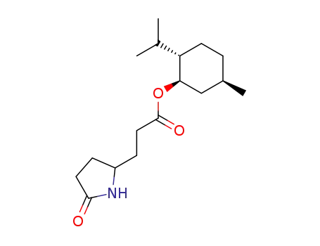 Molecular Structure of 117155-71-2 (N-acetyl-5-oxo-2-pyrrolidine propanoic acid menthyl ester)