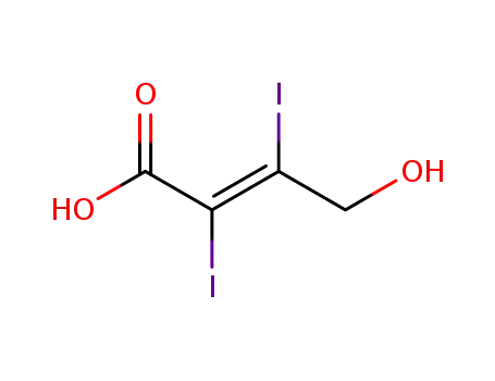 Molecular Structure of 28952-72-9 (α.β-diiodo-γ-oxy-crotonic acid)