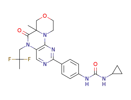 1-cyclopropyl-3-(4-(5-(2,2-difluoropropyl)-6a-methyl-6-oxo-5,6,6a,7,9,10-hexahydro[1,4]oxazino[3,4-h]pteridin-2-yl)phenyl)urea