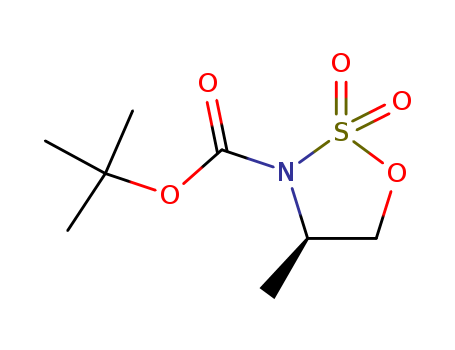 (R)-4-methyl-2,2-dioxo-1,2,3-oxathiazolidine-
3-carboxylic acid tert butyl ester