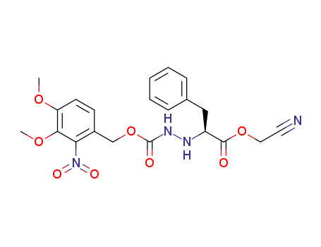 (S)-2-[N'-(3,4-Dimethoxy-2-nitro-benzyloxycarbonyl)-hydrazino]-3-phenyl-propionic acid cyanomethyl ester