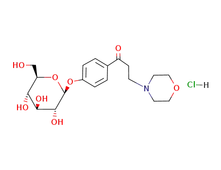 3-Morpholin-4-yl-1-[4-((2S,3R,4S,5S,6R)-3,4,5-trihydroxy-6-hydroxymethyl-tetrahydro-pyran-2-yloxy)-phenyl]-propan-1-one; hydrochloride