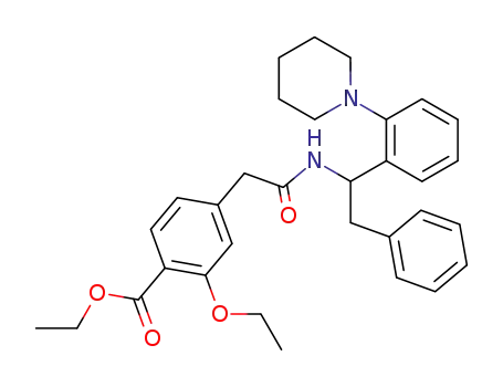 ethyl 2-ethoxy-4-<2-<<2-phenyl-1-<2-(1-piperidinyl)phenyl>ethyl>amino>-2-oxoethyl>-benzoate