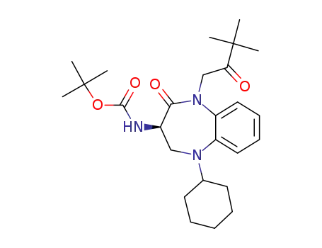 (R)-1-tert-butylcarbonylmethyl-2-oxo-3-tert-butoxycarbonylamino-5-cyclohexyl-1,3,4,5-tetrahydro-2H-1,5-benzodiazepine