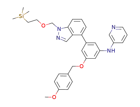 N-(3-(4-methoxybenzyloxy)-5-(1-((2-(trimethylsilyl)ethoxy)methyl)-1H-indazol-4-yl)phenyl)pyridin-3-amine