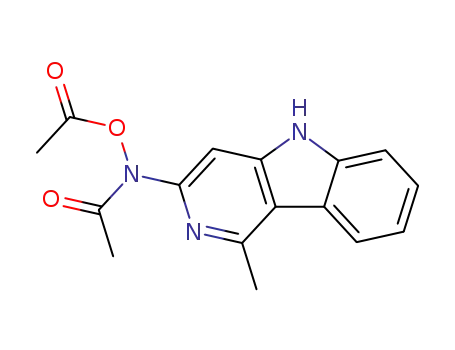 Molecular Structure of 623158-27-0 (N-acetoxy-N-(1-methyl-5H-pyrido[4,3-b]indol-3-yl)acetamide)