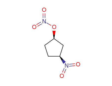 Molecular Structure of 88157-59-9 (Cyclopentanol, 3-nitro-, nitrate (ester), cis-)