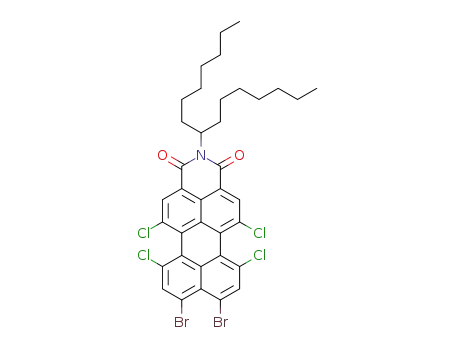 8,9-dibromo-5,6,11,12-tetrachloro-2-(pentadecan-8-yl)-1H-benzo[5,10]anthra[2,1,9-def]isoquinoline-1,3(2H)-dione