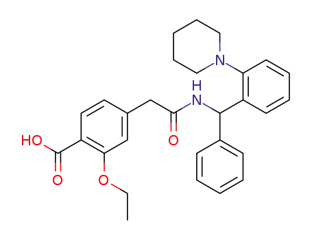 2-ethoxy-4-[N-(α-phenyl-2-piperidino-benzyl)-aminocarbonylmethyl]-benzoic acid