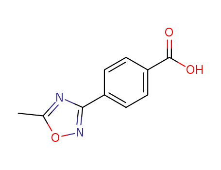 Molecular Structure of 95124-68-8 (4-(5-METHYL-1,2,4-OXADIAZOL-3-YL)BENZOIC ACID)