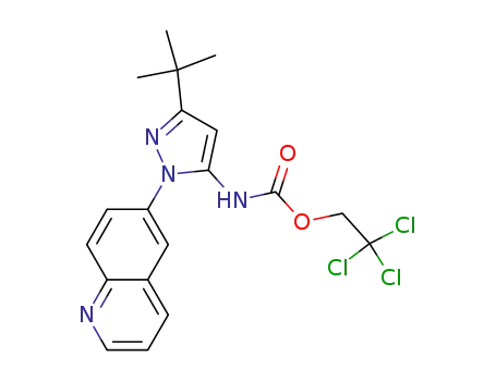 2,2,2-trichloroethyl (3-(tert-butyl)-1-(quinolin-6-yl)-1H-pyrazol-5-yl)carbamate