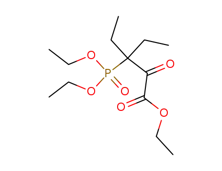 Molecular Structure of 173170-40-6 (Pentanoic acid, 3-(diethoxyphosphinyl)-3-ethyl-2-oxo-, ethyl ester)