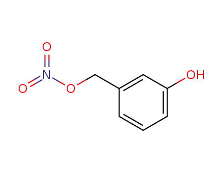 Molecular Structure of 190442-16-1 (Benzenemethanol, 3-hydroxy-, a-nitrate)