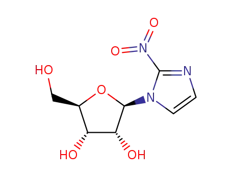 Molecular Structure of 17306-43-3 (2-nitro-1-beta-D-ribofuranosyl-1H-imidazole)