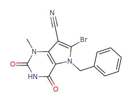 5-benzyl-6-bromo-1-methyl-2,4-dioxo-2,3,4,5-tetrahydro-1H-pyrrolo[3,2-d]pyrimidine-7-carbonitrile