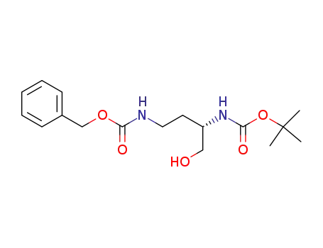 Molecular Structure of 197892-14-1 ((S)-benzyl tert-butyl (4-hydroxybutane-1,3-diyl)dicarbamate)