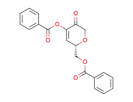 Molecular Structure of 75414-38-9 (2H-Pyran-3(6H)-one, 4-(benzoyloxy)-6-(benzoyloxy)methyl-, (6S)-)