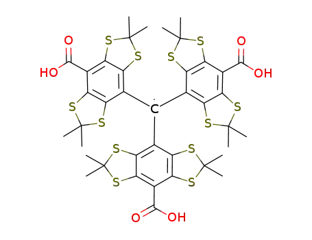Molecular Structure of 372515-55-4 (tris(8-carboxyl-2,2,6,6-tetramethylbenzo[1,2-d;4,5-d′]bis[1,3]dithiol-4-yl)methyl radical sodium salt)