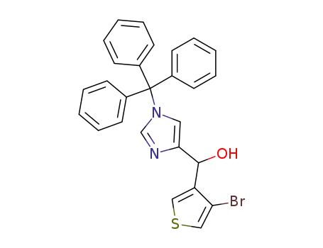 (4-bromo-thiophen-3-yl)-(1-trityl-1<i>H</i>-imidazol-4-yl)-methanol