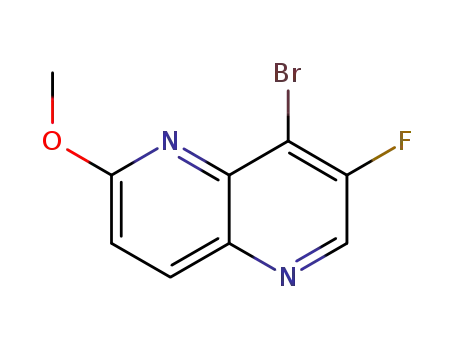 Molecular Structure of 724788-70-9 (8-BROMO-7-FLUORO-2-METHOXY-1,5-NAPHTHYRIDINE)