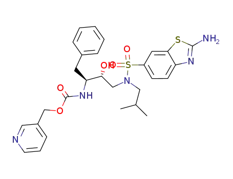 Carbamic acid,
[(1S,2R)-3-[[(2-amino-6-benzothiazolyl)sulfonyl](2-methylpropyl)amino]-
2-hydroxy-1-(phenylmethyl)propyl]-, 3-pyridinylmethyl ester