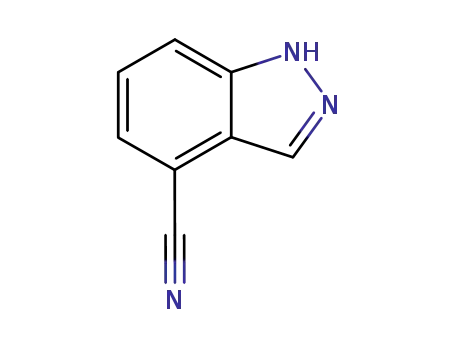 Molecular Structure of 861340-10-5 (1H-Indazole-4-carbonitrile)