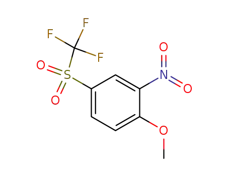 Molecular Structure of 360-00-9 (2-nitro-4-((trifluoromethyl)sulfonyl)anisole)